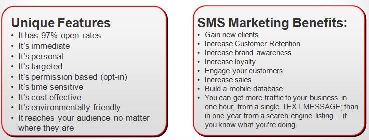 SMS benefits